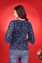 Trillmixa WomenS V-Neck Floral Printed Comfortable Top For Women