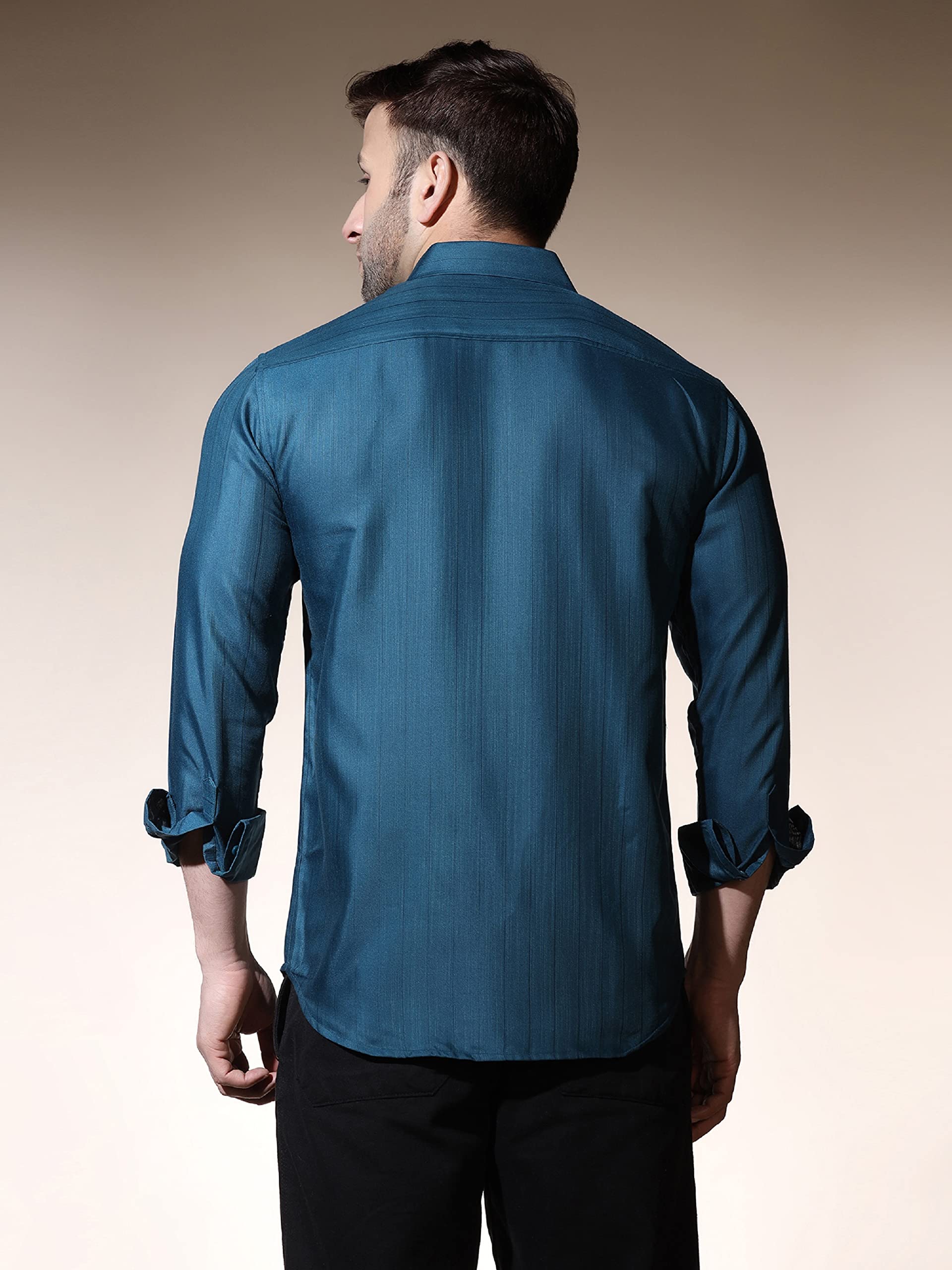 Leriya Fashion Shirts For Men | Cotton Blend Regular Fit Solid | Spread Coller Full Sleeve | Men Shirt Formal For Office | Outin