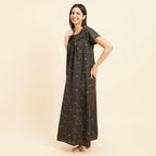 Sweet Dreams Womens Grey Floral Printed Maxi Nightdress