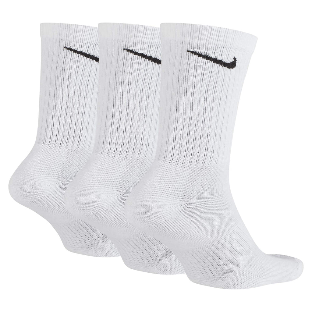 Nike Everyday Cushion Crew Training Socks, Unisex Socks with Sweat-Wicking Technology and Impact Cushioning (3 Pair), White/Blac