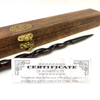 Will O'Wisp's Wand Emporium Witch and Wizard Wand in Real Wooden Display Box Certificate of Authenticity (The Enchanter)