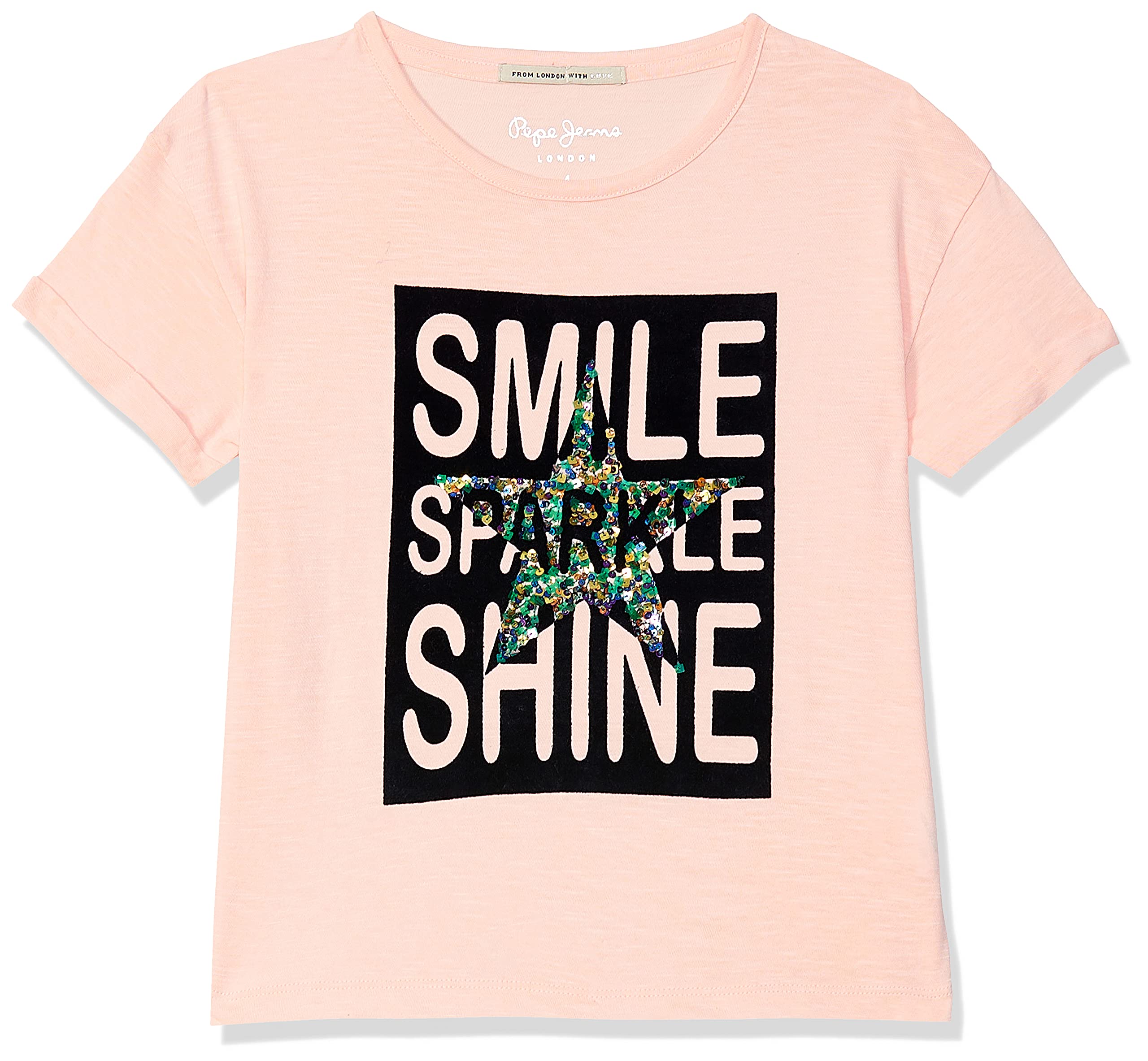 Pepe Jeans GirlS Plain Regular Fit T-Shirt (Pg502558_Pink 4)