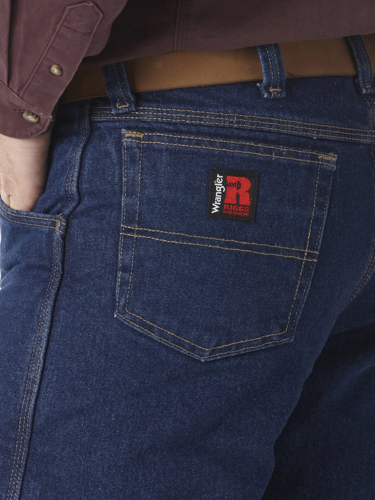 Wrangler Riggs Workwear Men's Lined Relaxed Fit Jean,Antique Indigo,33W x 32L