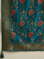 Libas WomenS Silk Blend Kurta Sets (48060_Teal