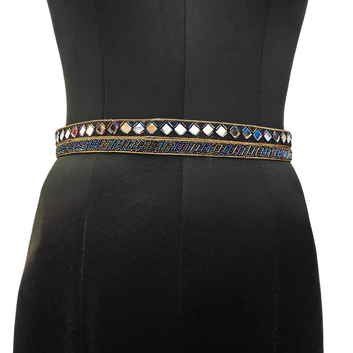 Purala Saree Waist Hip Belt Kamarband Cros Val (Grey) 34