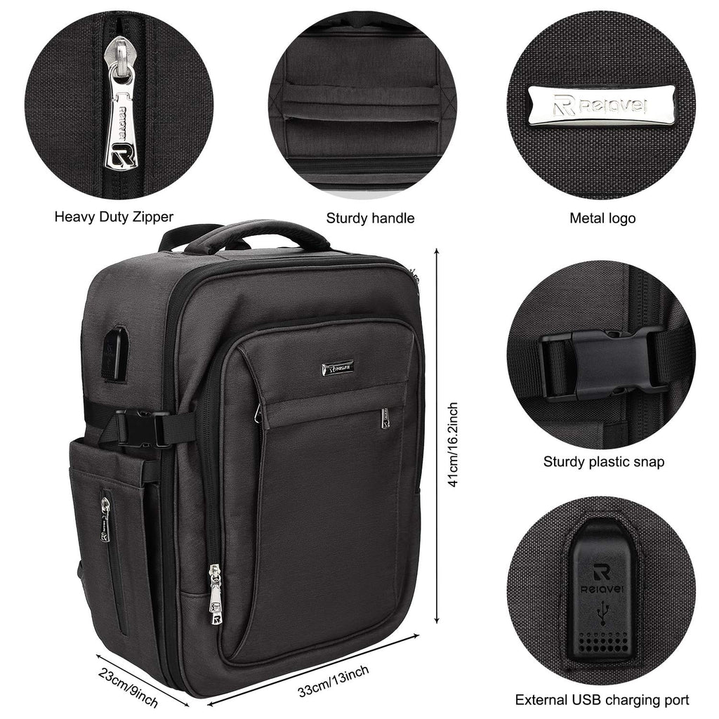 Relavel Professional Makeup Case Makeup Backpack and Makeup Brush Case for Makeup Artists, Durable Water-resistant Material, wit