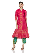 Aurelia Women'S Synthetic Kurta (18Aua10140-200238_Pink_Xx-Large)