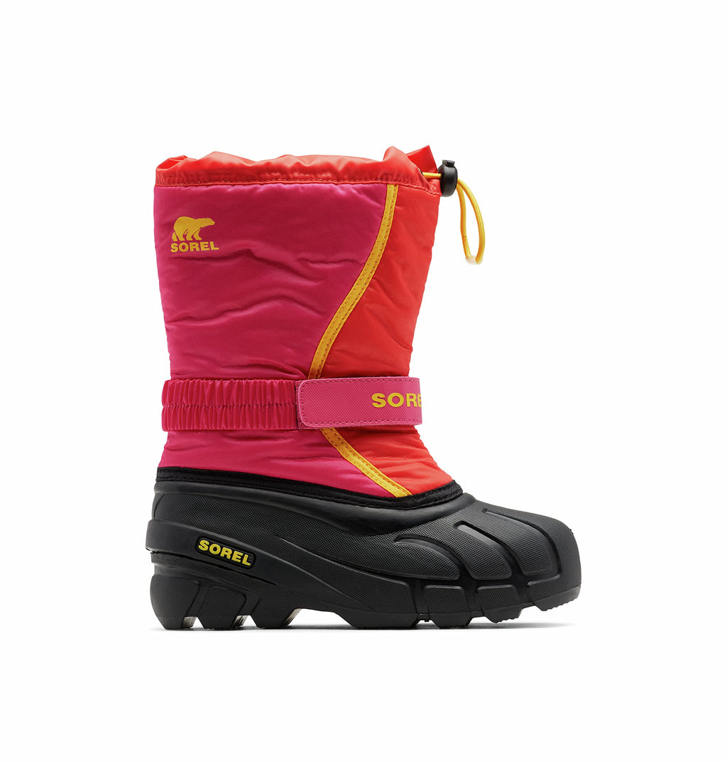 Sorel Youth Unisex Little Children's Flurry Boot - Poppy Red, Cactus Pink - Size 9
