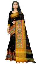 SERONA FABRICS Womens Banarasi Cotton Silk Embroidered Work Saree With Blouse Piece