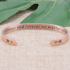 JoycuFF Inspiraitonal Gifts for Women Long Distance Christmas Gift Jewelry Bracelet Silver Stainless Steel Rose Gold Jewelry Eng