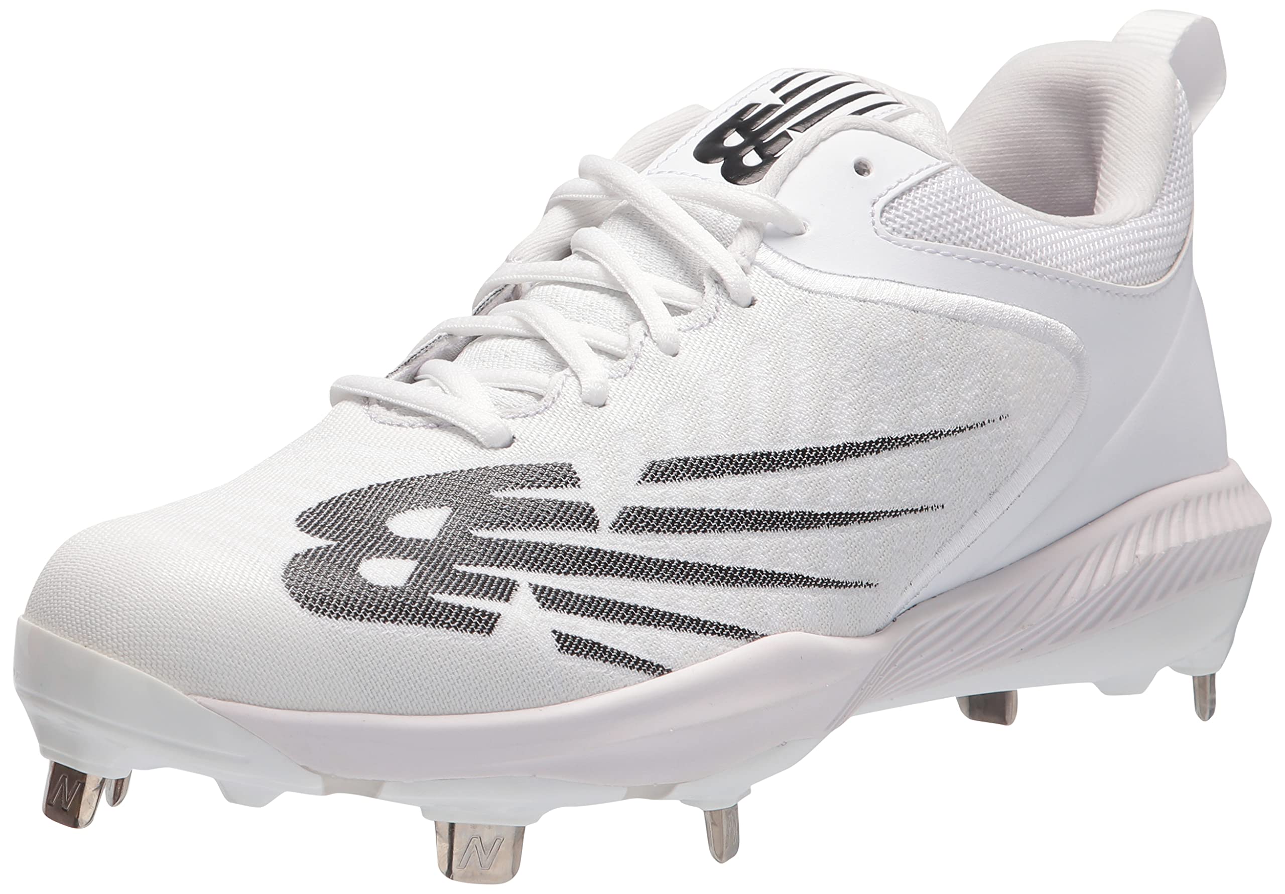 New Balance Men's FuelCell 4040 V6 Metal Baseball Shoe, White/Black, 10.5