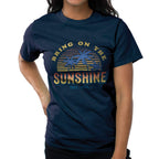 Women Crew Tee - Bring On The Sunshine - Indigo by DelSol for Women - 1 Pc T-Shirt (Large)