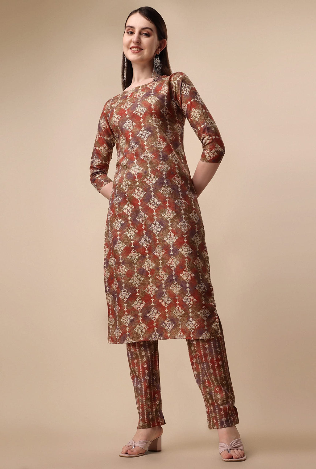 Fashion Basket Womens Cotton Printed Kurta Set (Fb-Es-E6023)