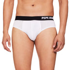 Pepe Jeans Innerwear MenS Cotton Brief (Pack Of 1) (Opb03-01_White_White_80-85_White_85 Cm)