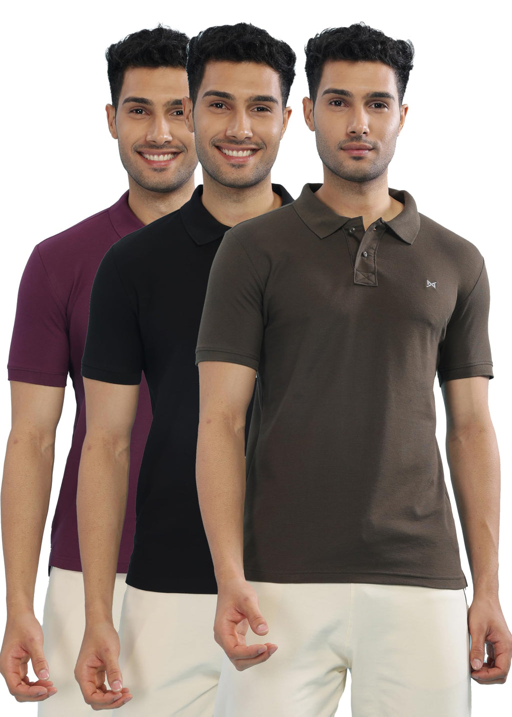 Force NXT SuperCombedCotton Men Solid Polo Neck TShirt 2