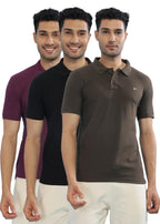 Force NXT SuperCombedCotton Men Solid Polo Neck TShirt 2