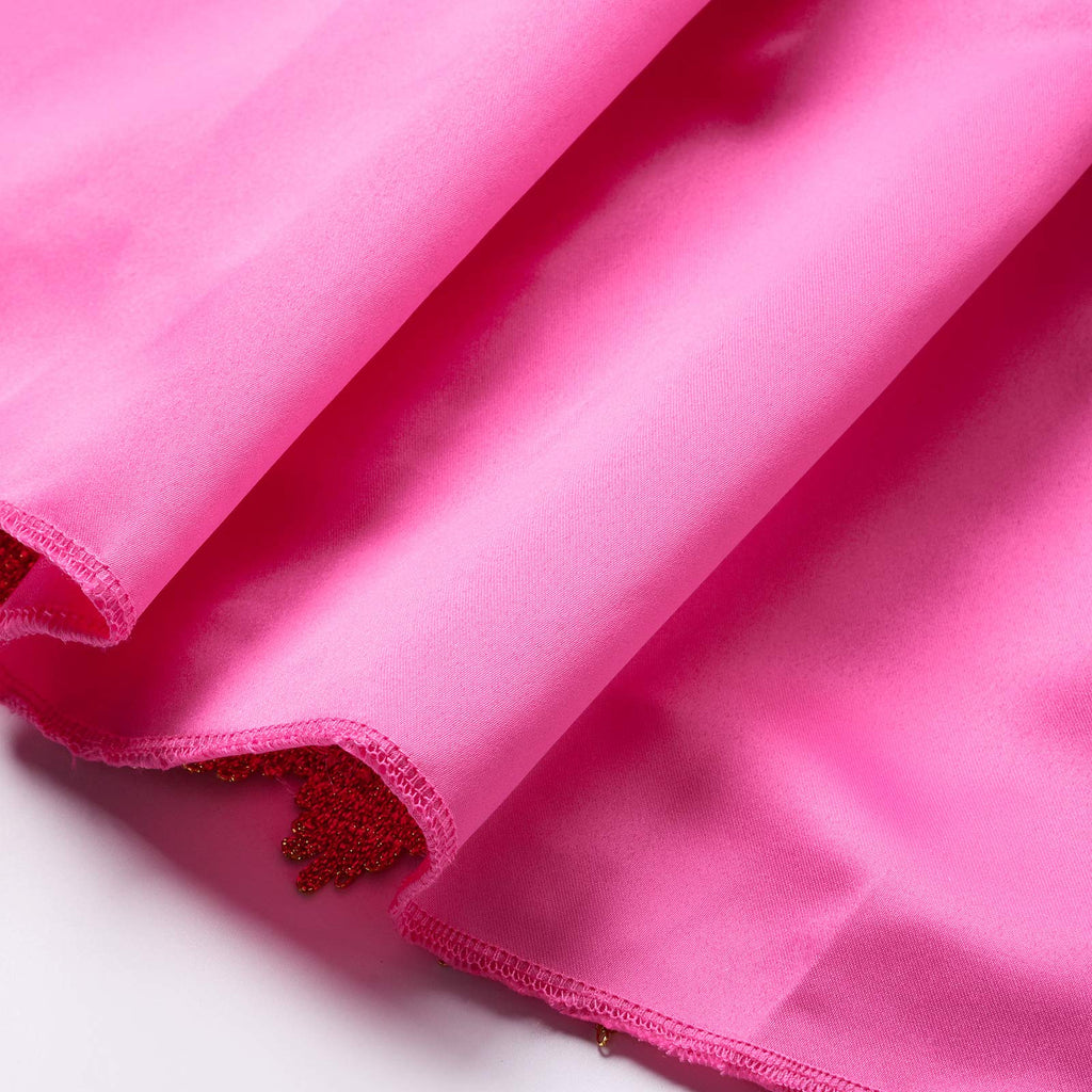 JerrisApparel Girls Pink Princess Costume Halloween Cosplay Party Dress up (Pink with Accessories)