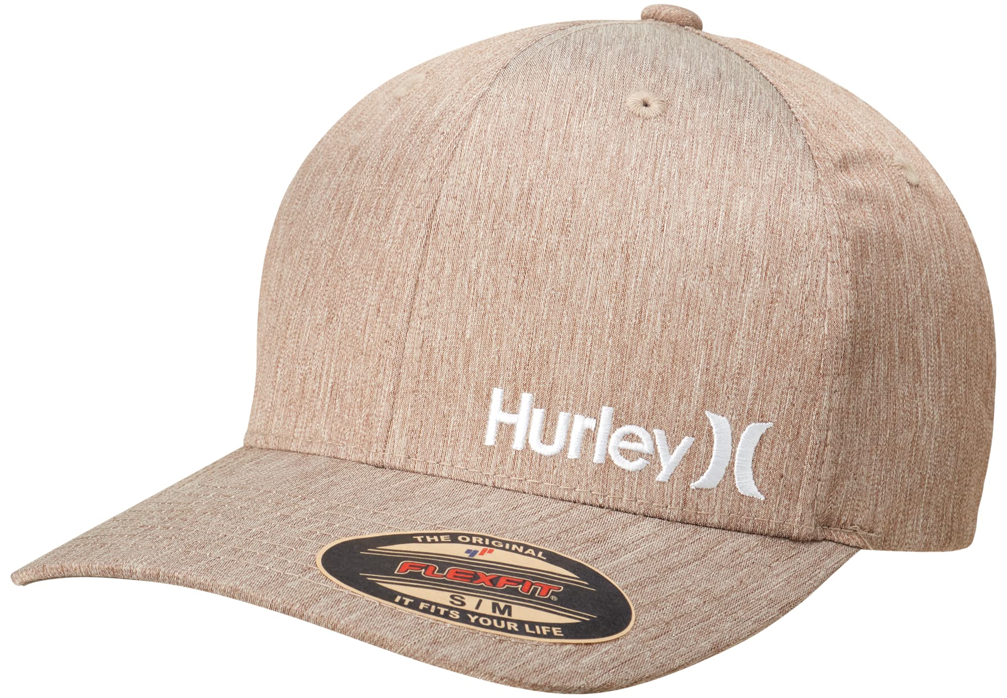 Hurley Men's Baseball Cap - Corp Stretch Fitted Hat, Size Large-X-Large, Brown
