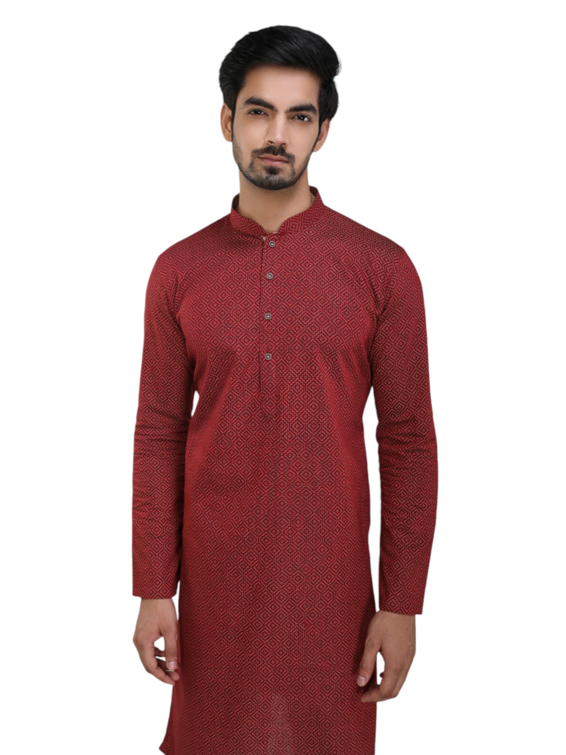 Manyavar MenS Maroon Printed Kurta (Xxl)