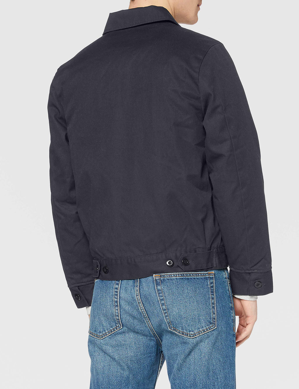 Mens 8 oz Lined Eisenhower Jacket - BLAcK - S(D0102H7ZS8J)