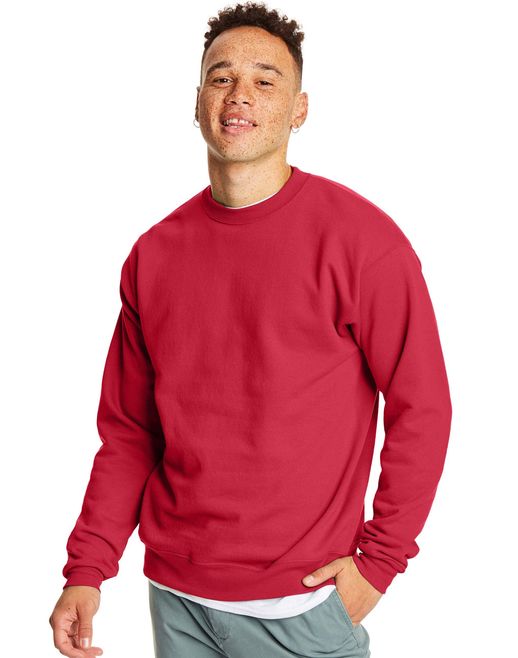 Hanes mens Ecosmart Sweatshirt, Deep Red, 4X-Large US