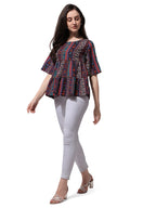 OOMPH! Peplum Tops for Women, Multi - mt375
