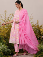 Libas WomenS Cotton Kurta Sets (35242_Pink