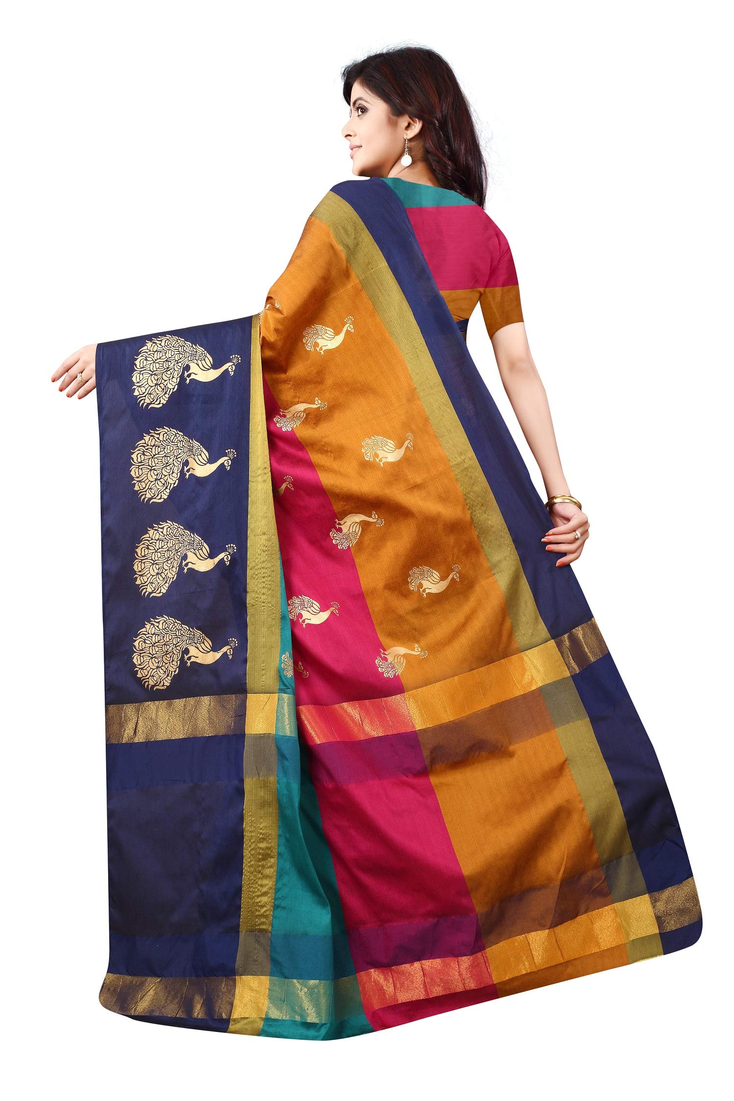 GRECIILOOKS Women Soft Cotton & Silk Saree For Women Banarasi Saree Under 499 2021 Beautiful For Women saree