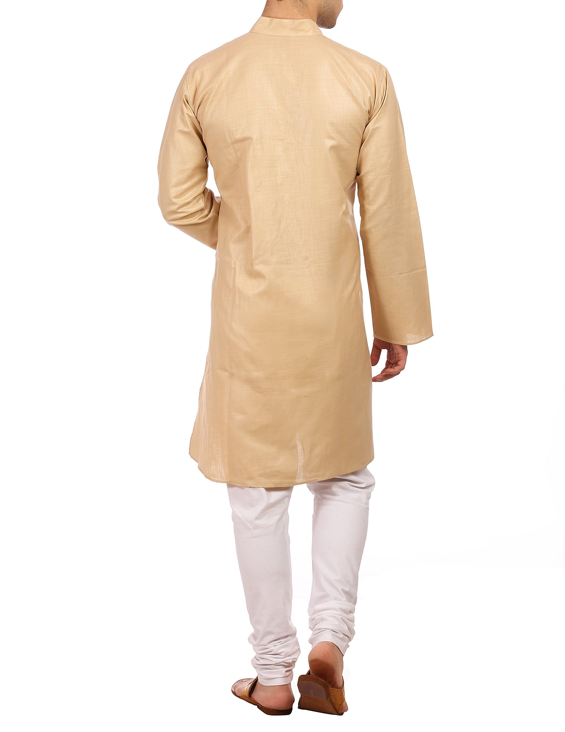 Wintage Men'S Cotton Silk Festive And Casual Khaki Kurta Churidar Pajama Pyjama