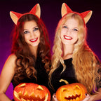 Lurrose 4pcs Cartoon Fox Ear Hair Hoop Cute Halloween Cosplay Party Costume Headbands Headwear for Children Kids Girls Women