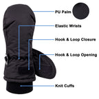 SimpliKids Toddler Snow Gloves Sports Waterproof Winter Kids Ski Mittens,Toddler,Black