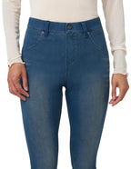 Hue Women's Ultra Soft High Waist Denim Leggings Sockshosiery, -steely Blue, Small