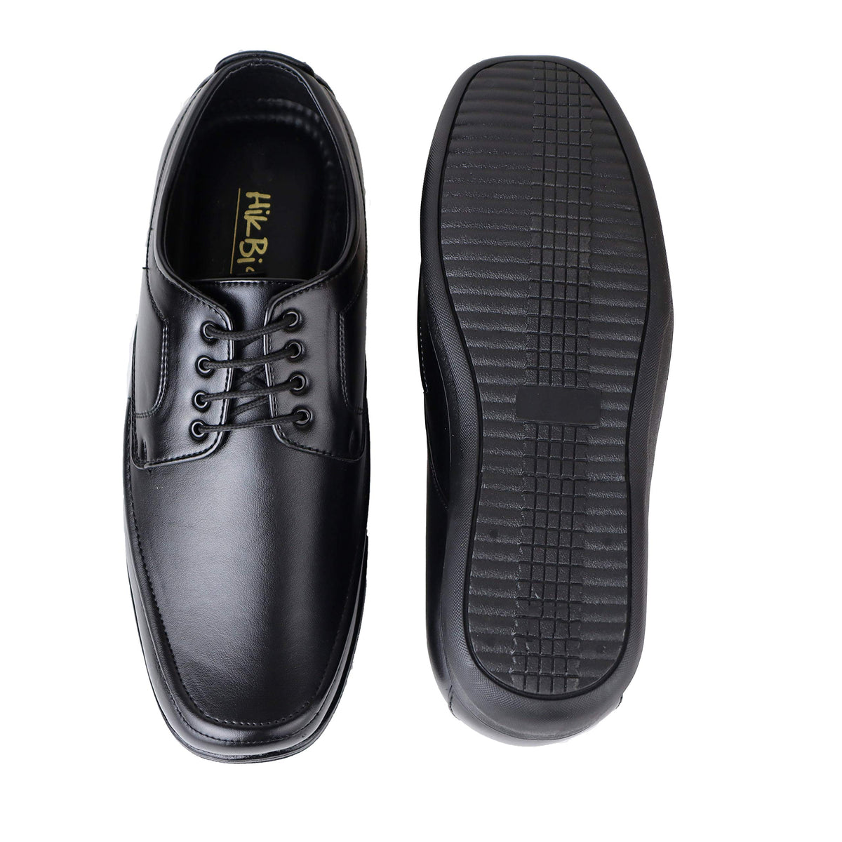 HIKBI Synthetic Leather Formal Shoes Lace Up Best Office Wear for MensBlack_UK_6 6