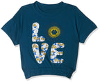 T2F Girls Solid Regular Drop Shoulder T-Shirt (GLS-TSRT-20_Multicolor 3