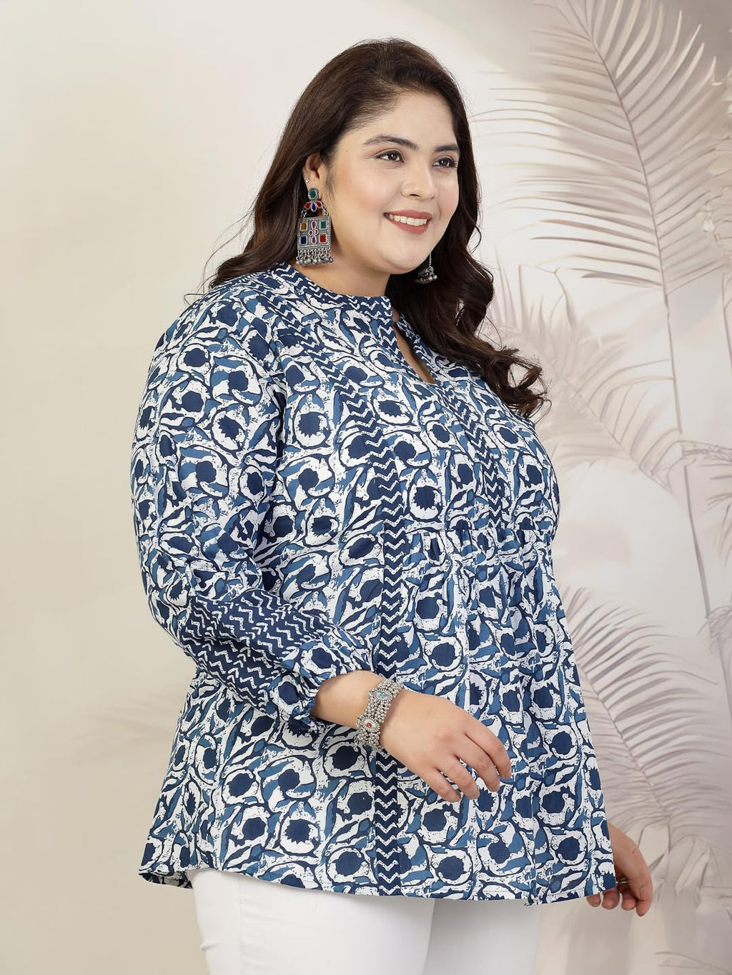 Stylum Plus Size Women Floral Printed Cotton Top