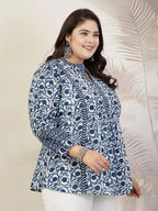 Stylum Plus Size Women Floral Printed Cotton Top