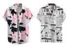 Rebelify Half Sleeve Printed Shirts For Men Regular Fit Printed Spread Collar Casual Shirt Lycra Fabric With Combo Shirt (Pack O