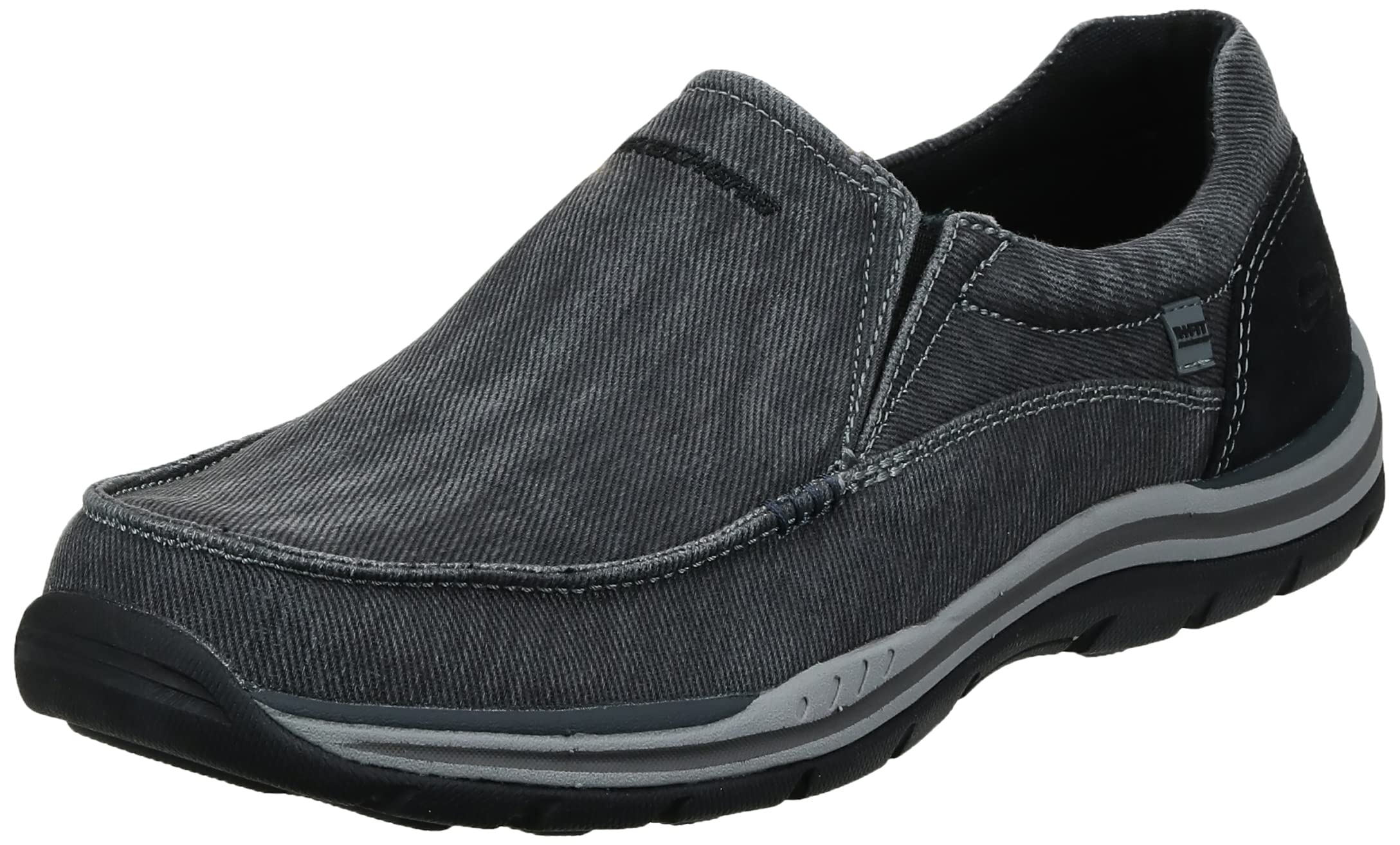 Skechers Men's Expected Avillo Moccasin, Black, 10.5 EW
