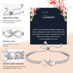 Godmother Proposal Gift Infinity Bracelets for Women Godmother Gifts for Her Christian Gifts Easter Basket Stuffers Jewelry for