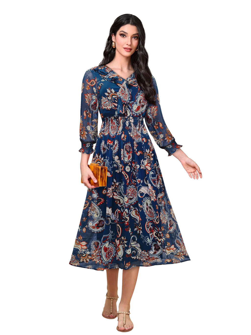 Toochki Kurti For Women | Flared Kurti | Navy Blue Kurti | Latest Women Kurti | Trendy Kurti | Kurtis | Floral Printed | Long Ku