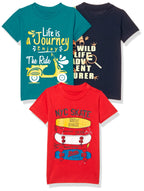T2F Boys Cotton Solid Regular Fit T-Shirt (Pack of 3)