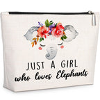 GevGuxLuo Elephants Gifts for Elephants Lover, Birthday Gift for Best Friend Sister, Elephant Accessories, Animal Lovers Makeup