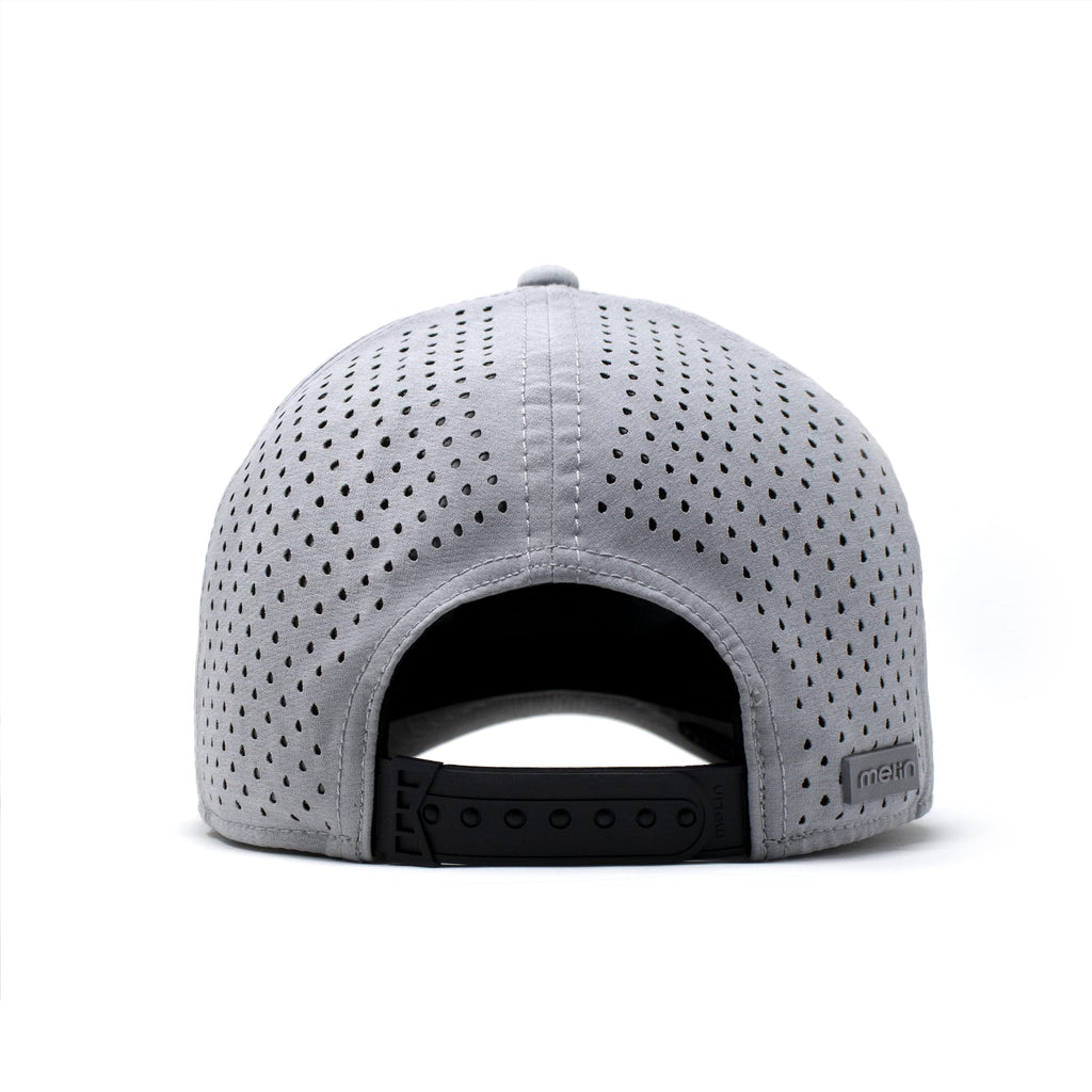 melin A-Game Hydro, Performance Snapback Hat, Water-Resistant Baseball Cap for Men & Women, Heather Grey, XL