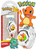 Accutime Kids Pokemon Pikachu Digital LCD Quartz White Wrist Watch with White Strap, Cool Inexpensive Gift & Party Favor for Boy