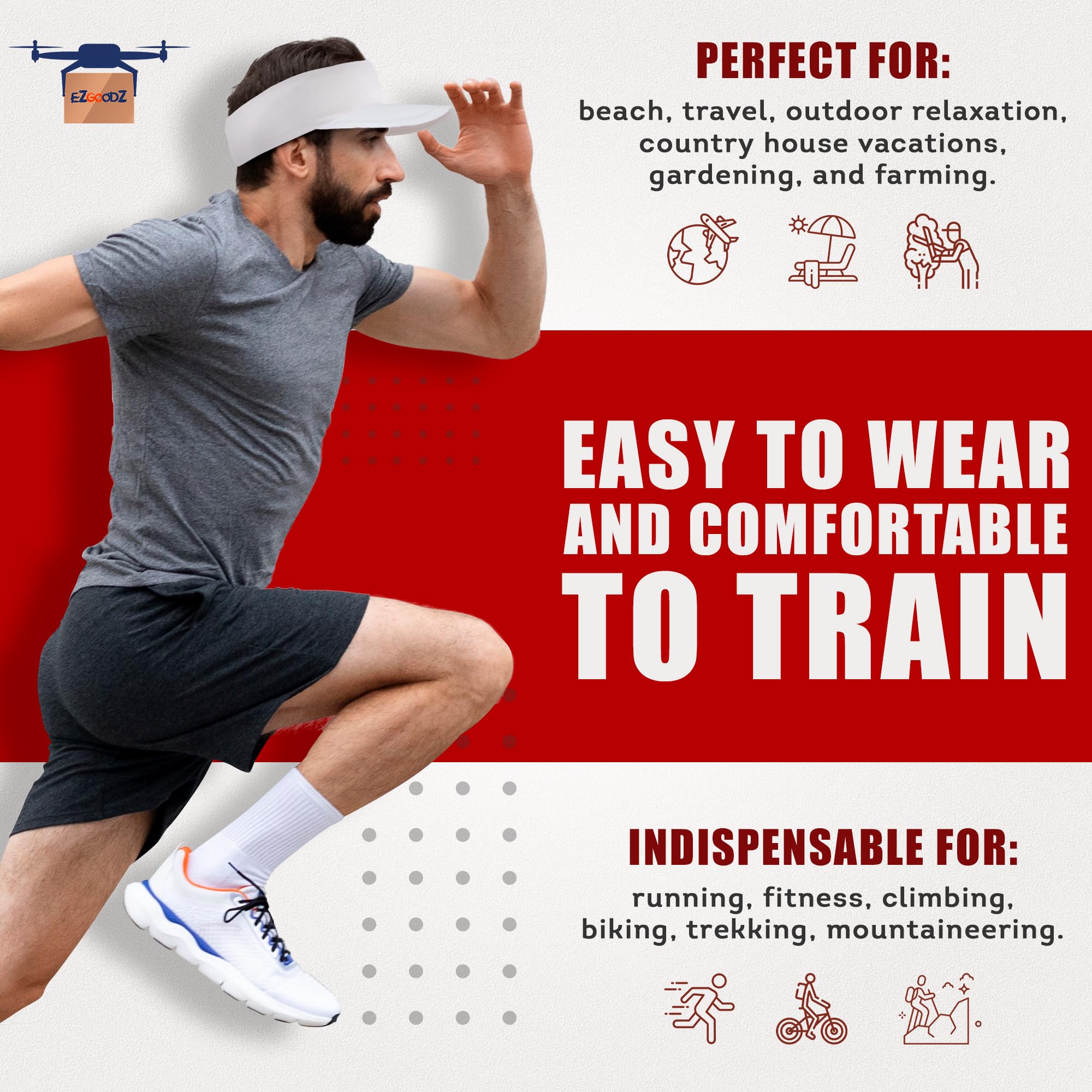 Black Zebra cap Visor Polyester Sun Visors for Women Stretchable Running Visors for Women Elastic Tennis Visors for Women Spande