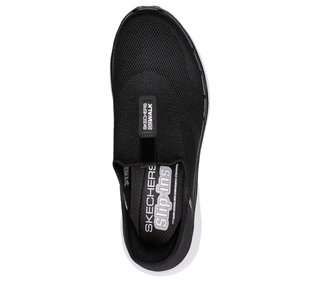 Skechers Men's Slip-ins: GO 6-Easy On Slip-On Walking Sneakers, Black/White, 11.5