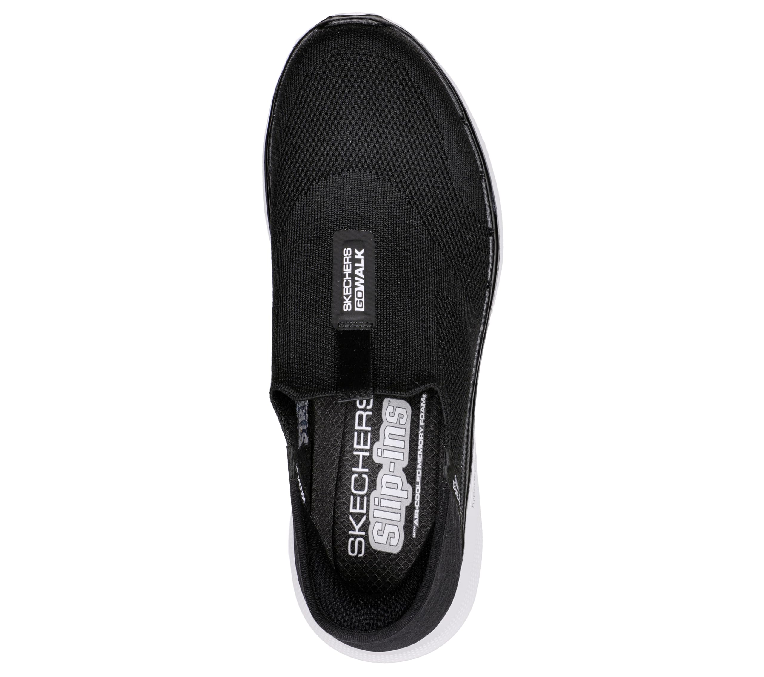 Skechers Men's Slip-ins: GO 6-Easy On Slip-On Walking Sneakers, Black/White, 11.5