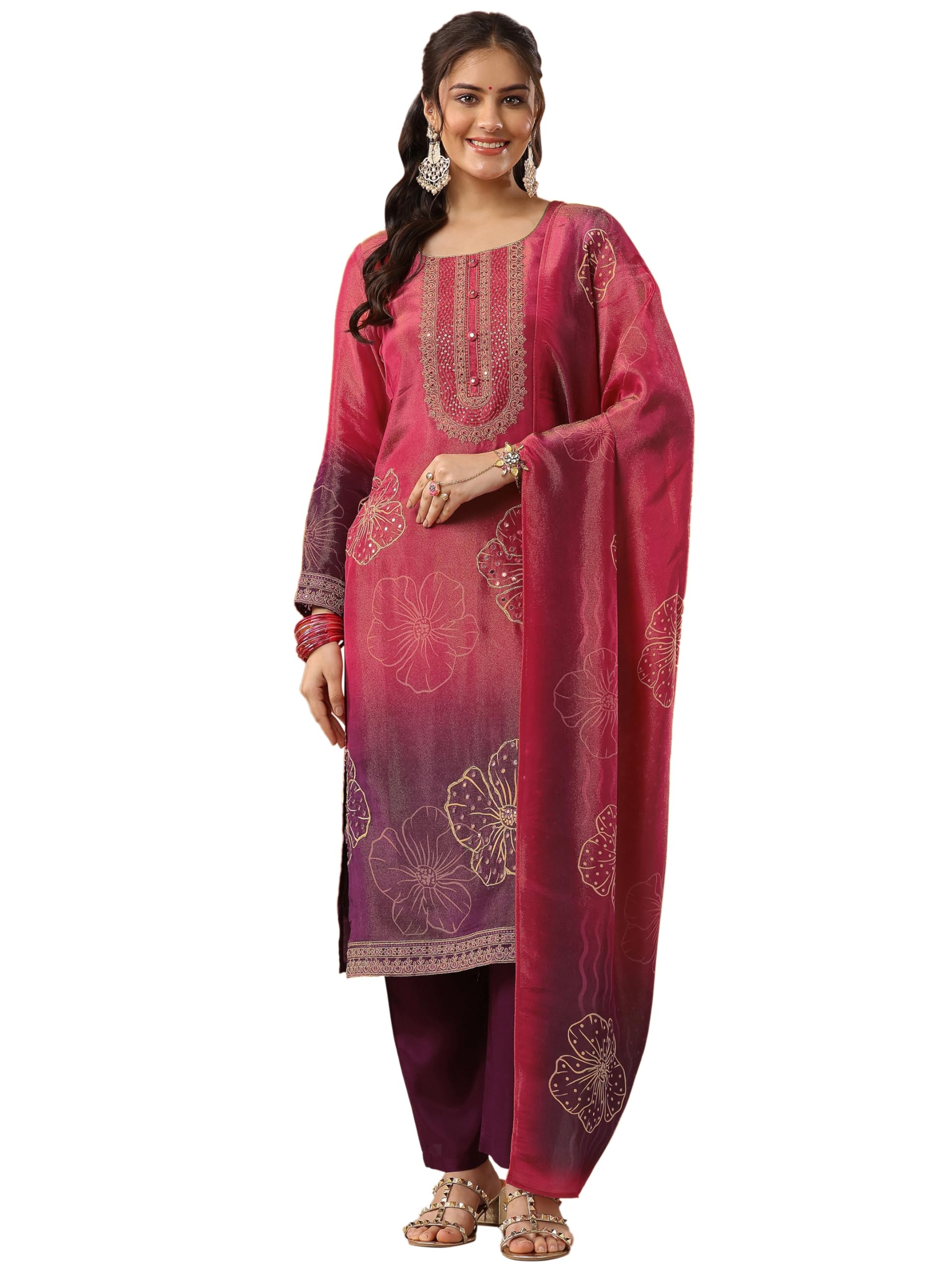 Libas Art Printed cotton blend Straight Kurta set for Women (51381AS)
