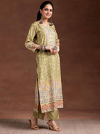 Libas WomenS Crepe Printed Straight Kurtas (29242O_Mustard