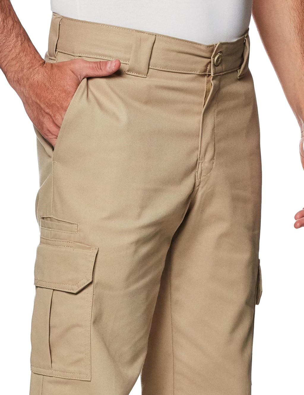 Dickies mens Regular Straight Stretch Twill Cargo work utility pants, Desert Sand, 34W x 30L US